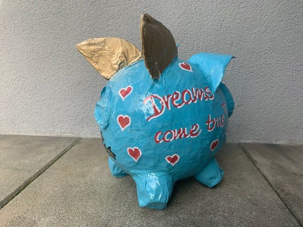 Sparschwein mit Engelsflügel Schwein mit Flügel Geschenk Geldgeschenk Geburtstag