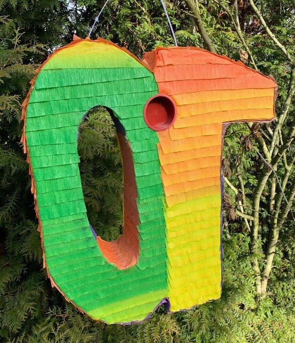 Pinata Zahl 10 Regenbogenfarbe Geldgeschenk Geburtstag Füllbox Box