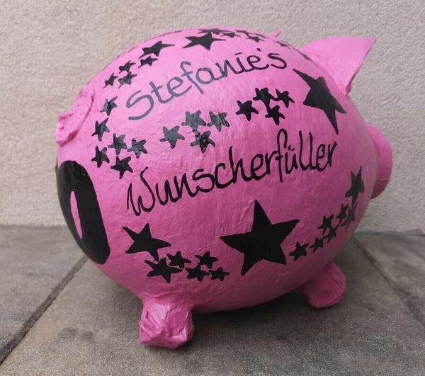 Sparschwein XXL 30. Geburtstag Geburtstagsschwein Wunscherfüller Geldgeschenk Kartenbox pink