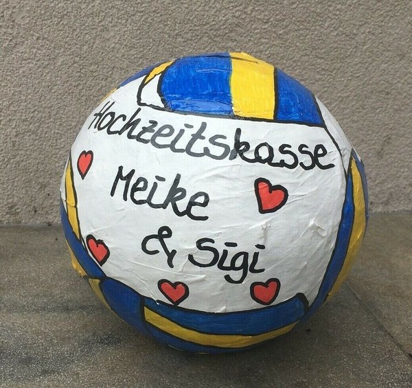 Volleyball Geldgeschenk Geburtstag Hochzeit Verein Spendenkasse Spardose Füllbox