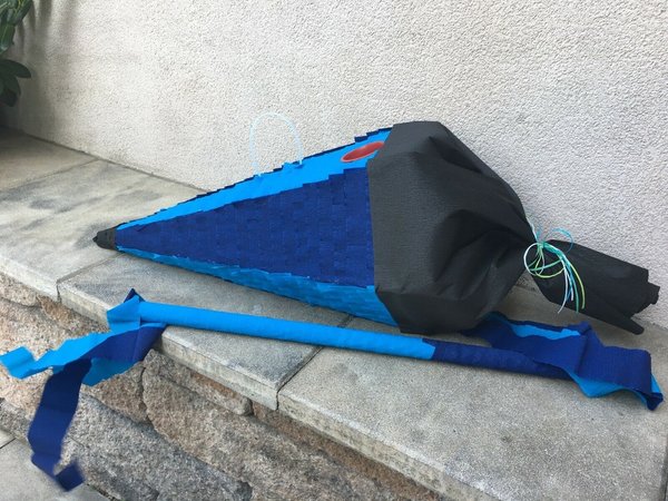 Pinata Schultüte XXL Zuckertüte 60 cm blau Geschenk Einschulung Geschenke Box