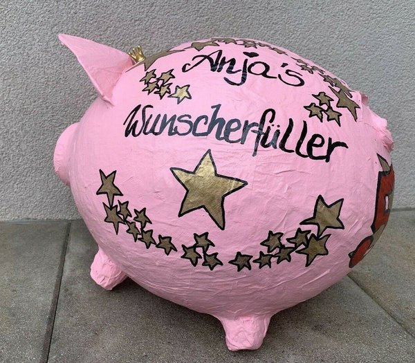 Sparschwein XXL Wunscherfüller Schwein Geldgeschenk 50. Geburtstag Kartenbox Box