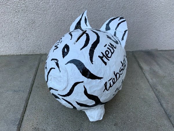 Sparschwein Zebra Motiv Geldgeschenk Schwein Geschenk Geburtstag Hochzeit Box
