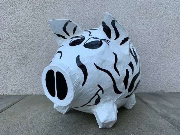 Sparschwein Zebra Motiv Geldgeschenk Schwein Geschenk Geburtstag Hochzeit Box