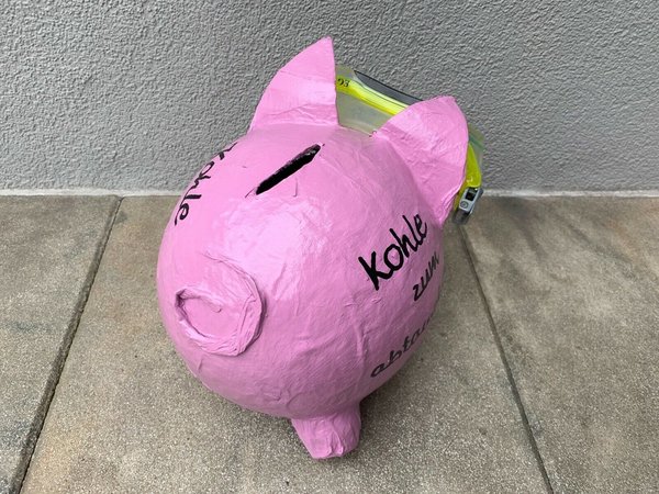 Sparschwein Kohle zum Abtauchen Tauchschwein Geldgeschenk Geburtstag Unikat