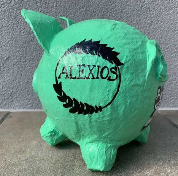 Sparschwein Alexios Geschenk Geburt Taufe Geldgeschenk Geldgeschenke Box Pastell