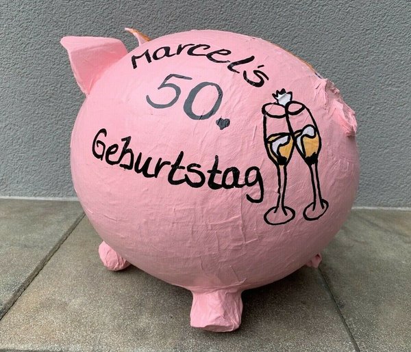 Sparschwein XXL 50 Geburtstag Geschenk Geldgeschenk Kartenbox Geldgeschenke Box 50 € Scheine