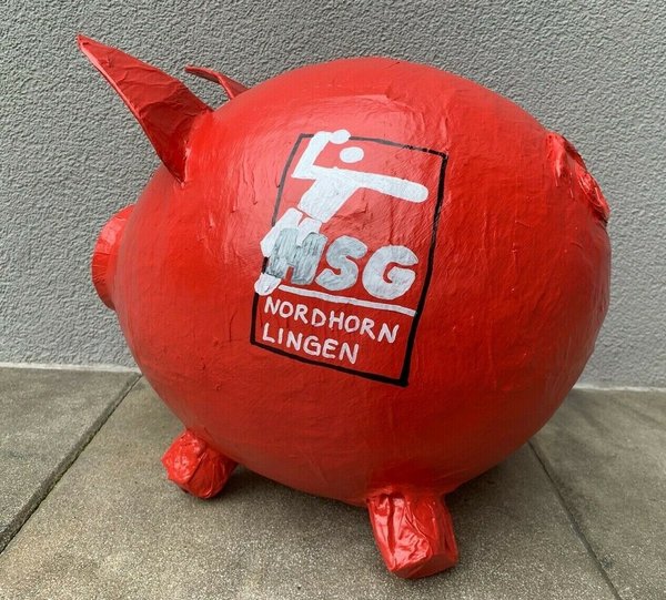 Sparschwein XXL Spendenschwein Handballverein Losbox Spendensau Geldgeschenk Box