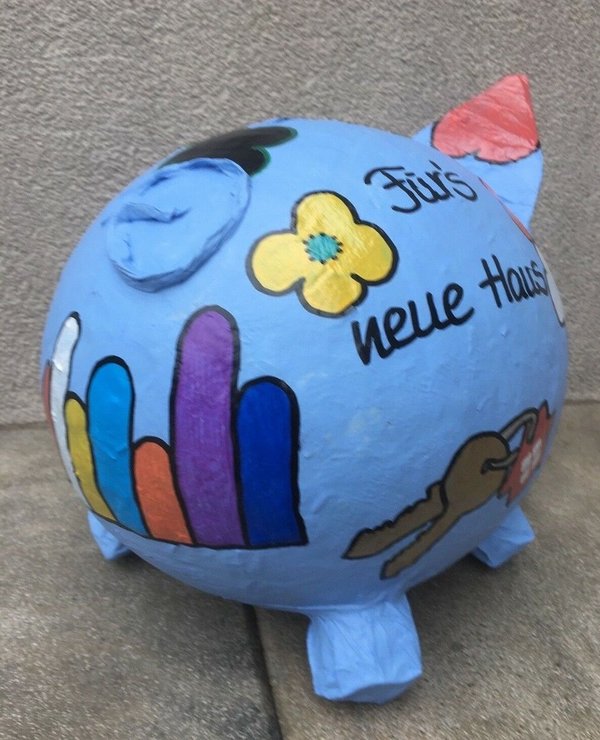 Sparschwein XXL Glücksschwein Geschenk Hauseinweihung Geldgeschenk Kartenbox Schwein
