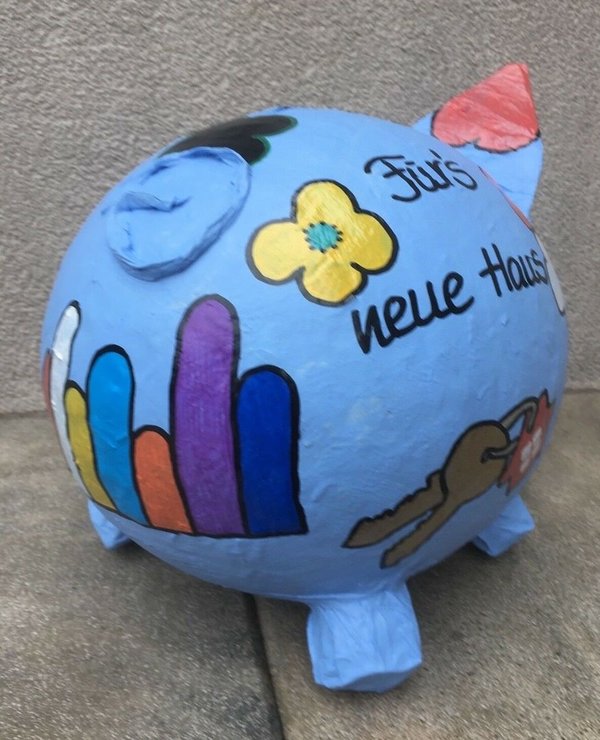 Sparschwein XXL Glücksschwein Geschenk Hauseinweihung Geldgeschenk Kartenbox Schwein