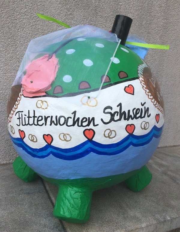 Sparschwein XXXL Riesengross Edelweiss Oktoberfest Alpen Lebkuchenherz Hochzeit