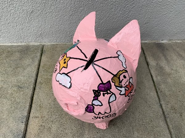 Sparschwein Evas Mobile Geschenk zur Geburt Geldgeschenk Geschenkidee Unikat