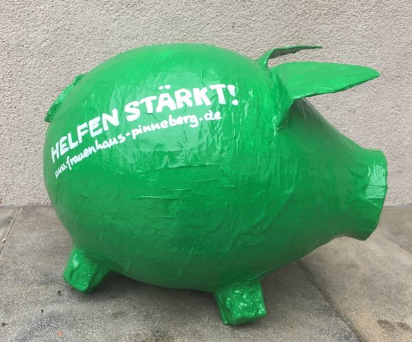 Sparschwein XXL Spendenschwein Helfen stärkt ! Losbox Kartenbox Vereinskasse