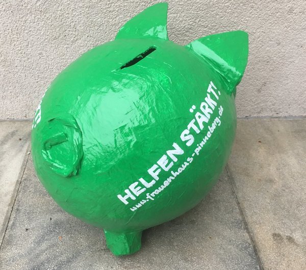 Sparschwein XXL Spendenschwein Helfen stärkt ! Losbox Kartenbox Vereinskasse