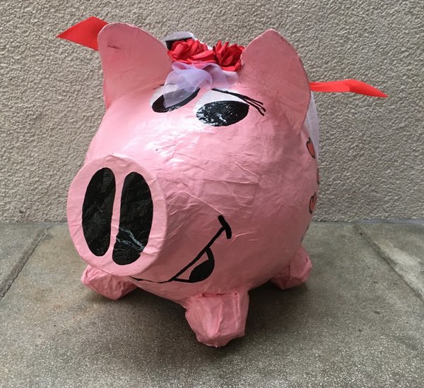 Sparschwein Hochzeitsschwein Geldgeschenk zur Hochzeit rosa-rot Glückwünsche