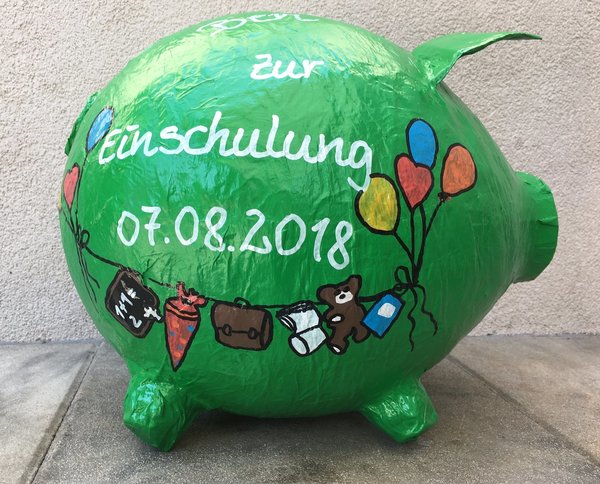 Sparschwein XXL Schultüte Geschenk zur Einschulung Geldgeschenk Box  Kartenbox