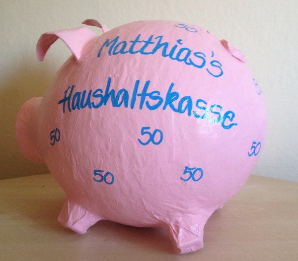 Sparschwein XXL Haushaltskasse Geldgeschenke Box 50. Geburtstag Kartenbox