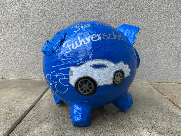 Sparschwein Geldgeschenk zum 18. Geburtstag Führerschein Geschenkidee