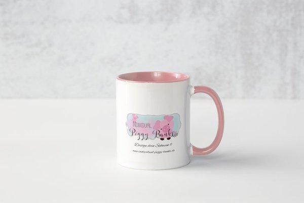 Limited Edition Tasse Individual-Piggy-Banks ® 325 ml Pink / Give Aways